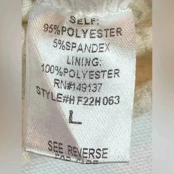 HYFVE waffle knit top blouse size Large cropped long sleeve stretch city keyhole - Picture 7 of 8